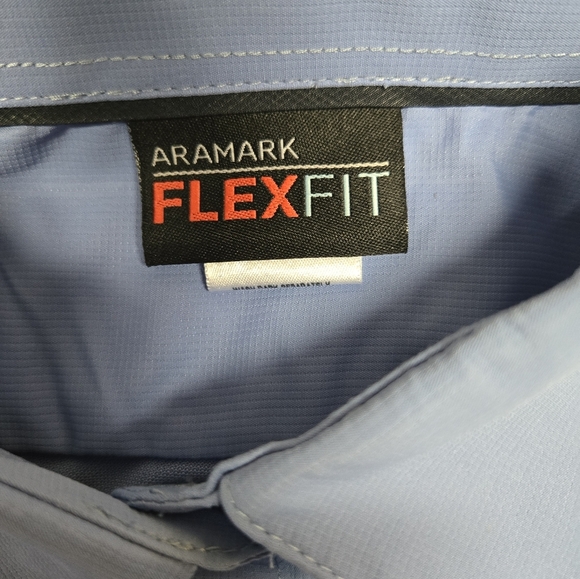 ARAMARK | Vestis FlexFit Short Sleeve Work Shirt in Blue sz XS - Picture 4 of 6